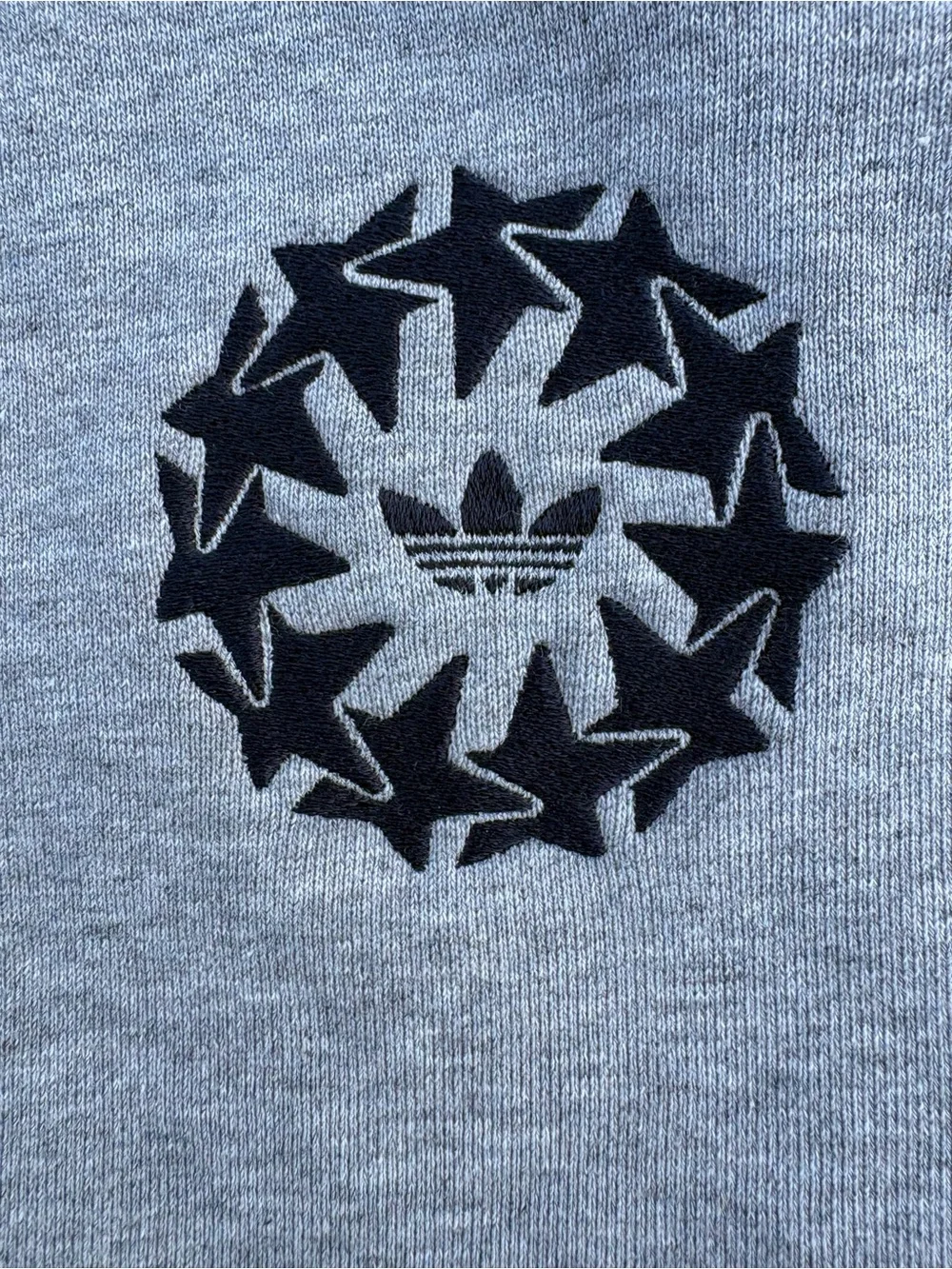 adidas Gray Crewneck Sweatshirt with Black Trim
